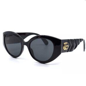 Gucci GG0809S-001 Women's Sunglasses Classic Black & Gold